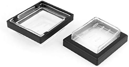 2pcs crni prozirni pravokutni plastični Vodootporni poklopci prekidača (2 piezo elementa), prozirne pravokutne ploče za zaštitu