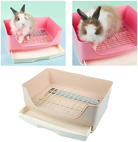 Tomyeus veliki zečji toaletni kutija Trainer Potty Corner ladice s ladicama za kućne ljubimce za odrasle hrčke zamorce svinj