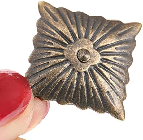 Orah 100pcs 21x21mm presvlaka nokti antikne brončane ukrasne presvlake nokti za nokte kaša na vrata kauč za uređenje domaćeg