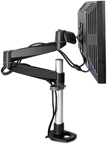 3M MA140MB Dvostruko-vilesni monitor, 30 lb Cap., Adj., 19-1/2-inčni DX18-1/2-inčni H, BK