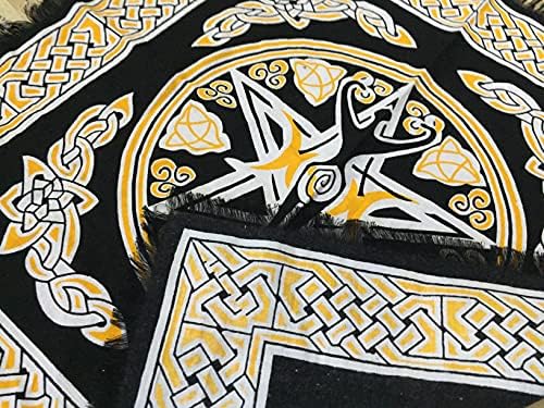 Oltarna Tkanina Tarot indijskih brodara mali žuti pentagram trostrukog mjeseca 98