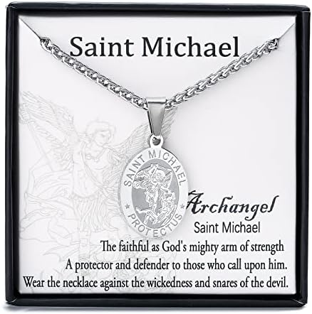 Medalja na lancu Zocomi Saint Christopher/Joseph/Anthony/Jude/Michael za muškarce i dječake，Privjesak-medaljon Svetog Kristofora