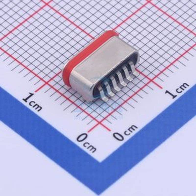 TIP-C3.1 vodootporna ženska osoba L5.7/6.65 Dvo-pinska ploča s post terminalom SMT crveni krug/6PIN USB priključak SMD Type-C