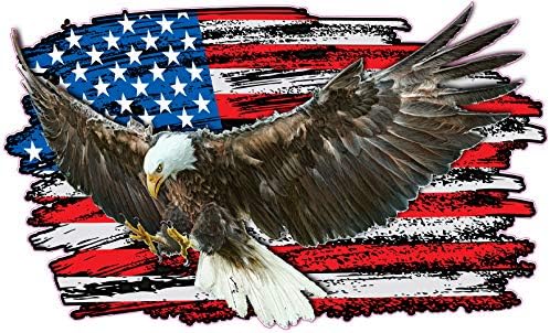 Nostalgia naljepnice orao istrošena naljepnica američke zastave iz Sjedinjenih Država