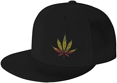 Marihuana list od korova pušači unisex snapback šeširi, podesivi hip hop octa tata bejzbol kapica, ravni rub za muškarce