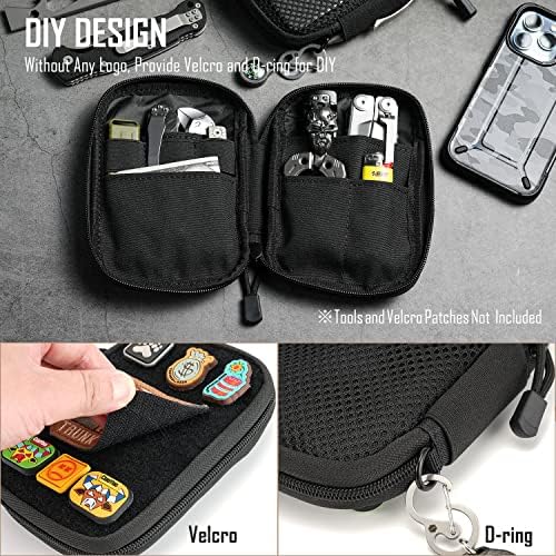 EDC vrećica, organizator džepa s Velcrom, Nylon EDC Organizator Pocket Organizator, torbica za male alate za EDC zupčanike,