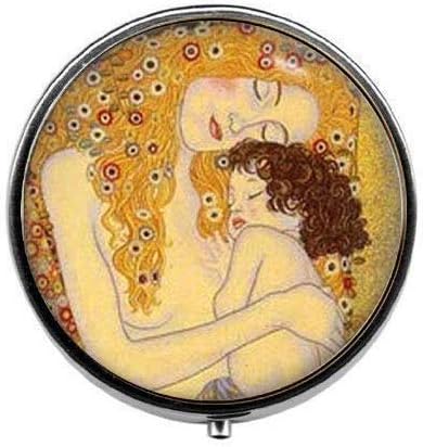 Kutija za tablete za majku i dijete, kutija za slatkiše nakit Gustava Klimta, umjetnički pokloni, preslatki nakit, staklene