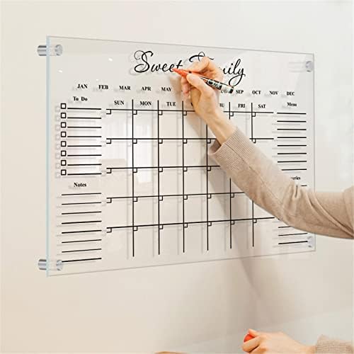 Zidni akrilni tjedni planer ploča prozirni suho brisanje kalendara planer za višekratnu upotrebu tjedno dnevno na list olovke