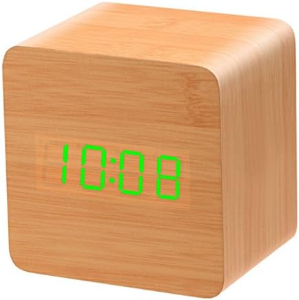 Fangda zabavni dizajn sat u obliku kocke digitalne budilice uredski stol budilnik zvučno osjetljiv na kreativni stol drveni