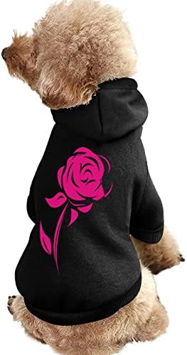 Crvena ruža mačka i pseća kapuljača meka i topla pseća dukserica džempera za mali srednji ljubimac 2xl