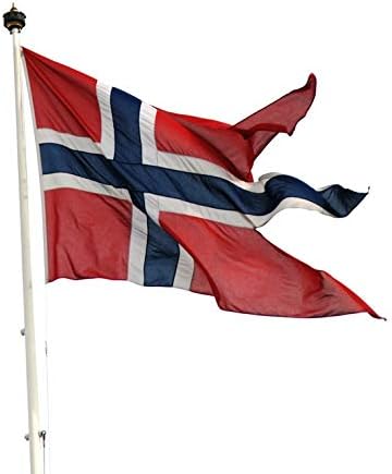 Trgovinski vjetrovi 3x5 Norveški rat Swollow Rep zastava 3'x5 'Gromets Gromets Premium Fade otporan