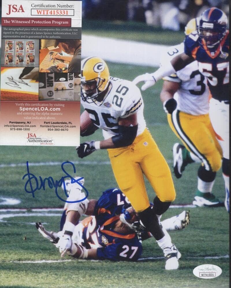 Dorsey Levens Green Bay Packers Potpisan Autografirani 8x10 Photo JSA WIT415331 - Autografirane NFL fotografije