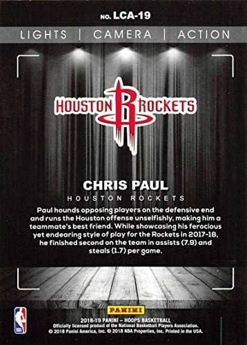 2018-19 NBA Hoops Lights Camera Action Holo 19 Chris Paul Houston Rockets Službeni panini košarkaška karta