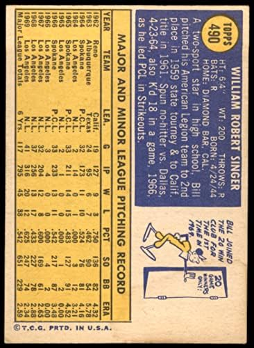 1970. Topps 490 Bill Singer Los Angeles Dodgers Dobri Dodgers