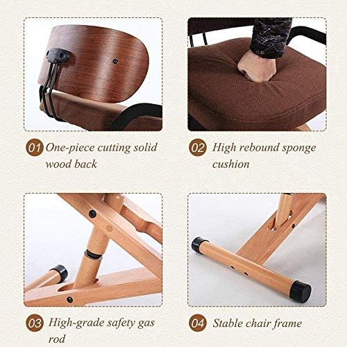 Ergonomska stolica za klečanje, podesiva stolica za dom i ured-poboljšajte držanje s naslonjenim sjedalom - debeli, udobni
