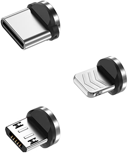 ENSALLESHINE 1 PIN magnetski adapter za kabel za punjenje Savjeti za priključak za tip C, Micro USB, IPRODUCTS