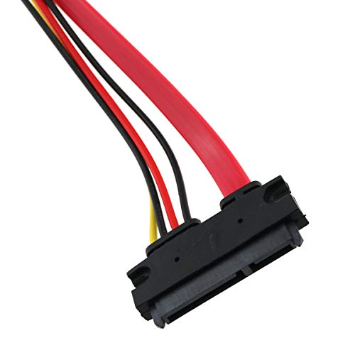 E-izvanredni Slimline SATA produžni kabel 2pcs 50cm 22PIN muški utikač na 22PIN ŽENE JACK SATA serijski serijski podaci Power