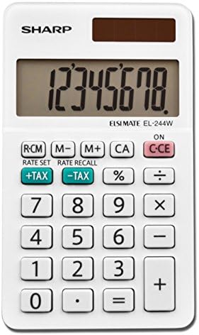 Oštri poslovni kalkulator EL-244WB, bijeli 2.125, 2,38 x 4,06 x 0,31 inča