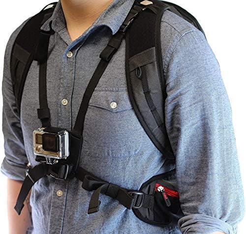 NavItech Action Camera ruksak i 8-in-1 kombinirani kombinirani kombinezon s integriranim remenom na prsima-kompatibilan s