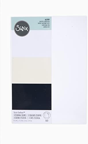 Sizzx Surfacez Cardstock A4 Crna/bjelokosti/bijela 60pk | 665989 | Poglavlje 3 2022