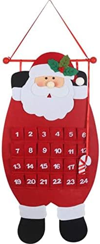 Božićni adventski kalendar Djeda Božićnjaka 2022 3-inčni viseći adventski kalendar Djeda Božićnjaka za višekratnu upotrebu