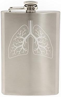 Medicinski 9-zdravo disanje pluća, fitness vježba-8oz urezana tikvica od nehrđajućeg čelika