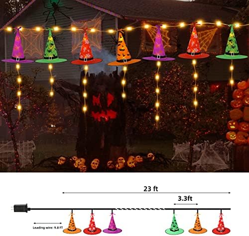 U ukrasima za vještice za vještice Halloween Witch, 23ft 120led 8 PCS vještica, 8 načina vodootpornog osvjetljenja ukrasa