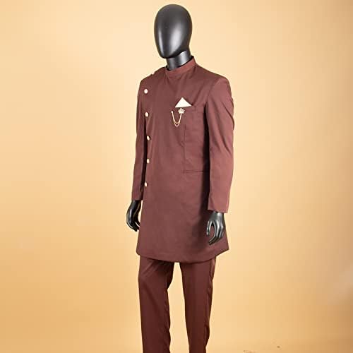 Afrička odijela za muškarce s jednim grudima Blazer i hlače 2 komada postavljena Dashiki Outfits Outfits Ankara odjeća za