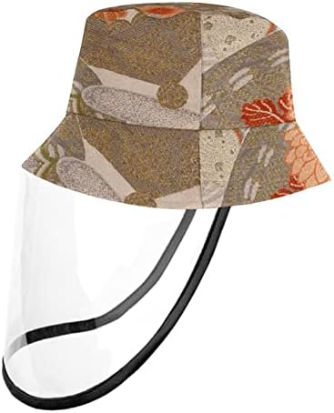 Zaštitni šešir za odrasle sa štitom za lice, ribarska šešira protiv sunca, japanski cvijet ventilatora berbe