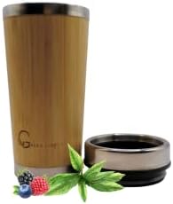 Zeleno organski bambus boca od nehrđajućeg čelika 10 oz odvojivi filtar za čaj Eko prijateljski vegan-organsko-propusnu propusnu