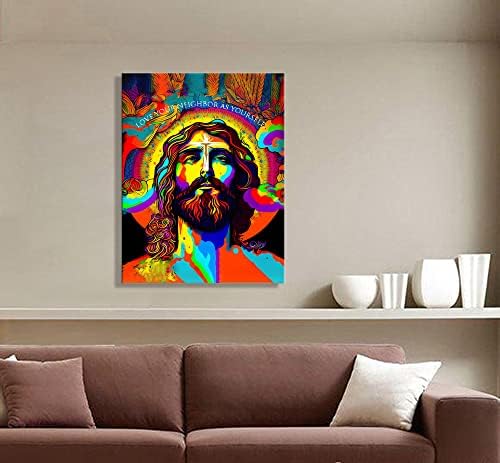 Isusova slika platno zidna umjetnost Kršćanski darovi, Isusov poster religiozno moderno umjetničko djelo Krist duhovno uokviren