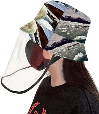 Zaštitni šešir za odrasle sa štitom za lice, ribarska šešir protiv sunca kapica, ptičja nebeska oceanska ptica