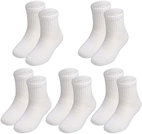 Ljudski osjećaji bijele dječake čarape, atletske čarape za dječaka 4-12 godina, djevojke čarape, haljine čarape 5 parova