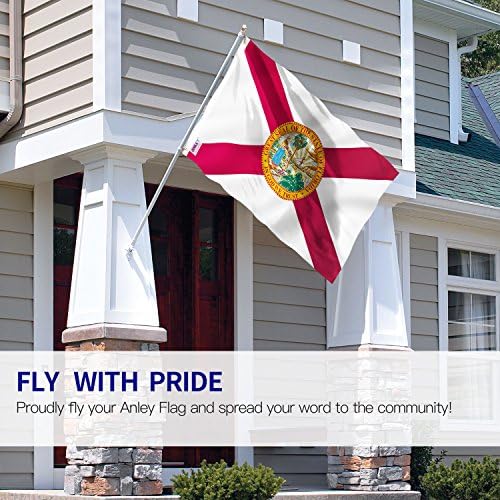 Anley Fly Breeze 3x5 Foot Florida State Polyester Flag - živopisna boja i fade dokaz - platno zaglavlje i dvostruko ušivene