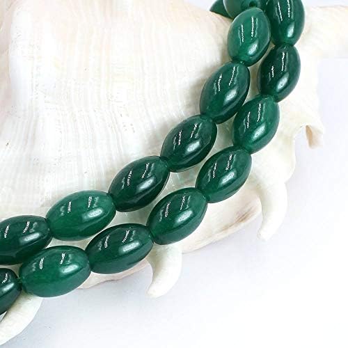 ; Izrada nakita prirodni 8 ~ 12mm maslina glatki ovalni zeleni žad dragi kamen labav padding obrt; 5 perle pramen