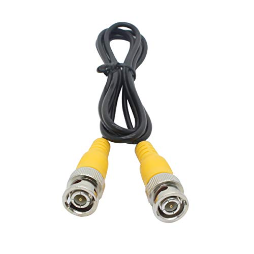 Anvision 4-pack crni 1M 3,3ft BNC muški do bnc kabel za muški skakač sa žutim konektorom za CCTV DVR do TV sustava