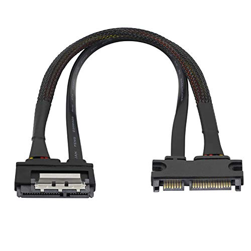 GELRHONR 22PIN SATA kabel za ekstenziju napajanja, 22 pin （7+15） SATA muško na žensko kabel za proširenje podataka i napajanja