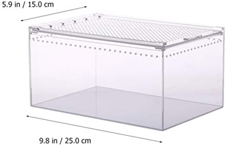 Akvarij za uzgoj prozirna kutija za hranjenje gmazova Prozirni akrilni terarij spremnik za guštere rakova pustinjaka gekona