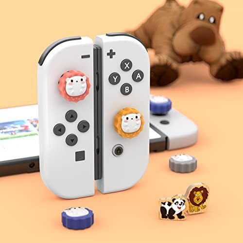 4Pack Little Hedgehog Grip kapice za Nintendo Switch/OLED/Lite, Leyusmart Kawaii džojstik kape za kapu za kožu 2 plava i