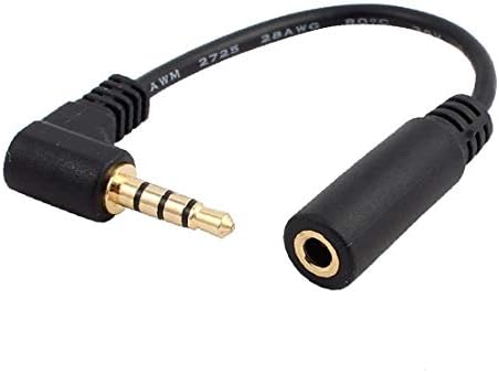 X-DREE 3,5 mm, desni kut mužjaka do ženskog aux kabela, izvrsni pomoćni audio kabel 13cm (cavo audio ausiliario da 3,5 mm