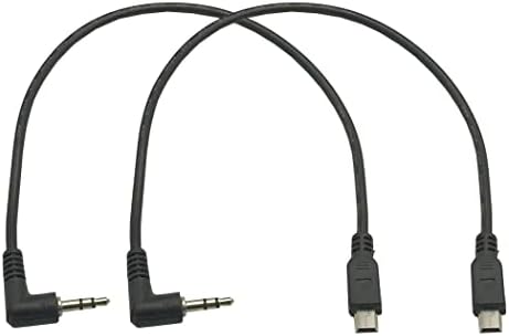 Seadream kutni mini USB do 3,5 mm kabel 2pack 30 cm desni kut od 90 stupnjeva 3-pole 3,5 mm DC muški audio audio priključak