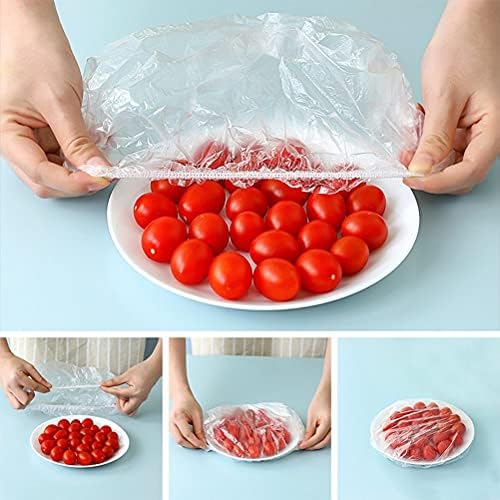 Vrećice za očuvanje svježine od 100kom, višekratni elastični poklopci za pohranu hrane, plastični nepropusni elastični rastezljivi