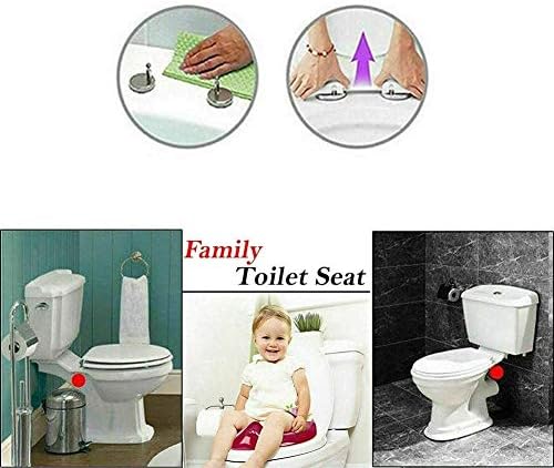 2 u 1 toaletno sjedalo s dječjim sjedalom, jedno gumbno otpuštanje, meko zatvaranje obiteljskog toaleta u obliku slova U-a