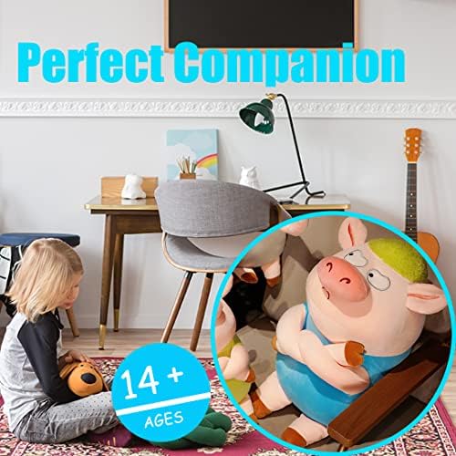 Elainren Big ružna svinjska plišana igračka jastuka meko zagrljaj piggy punjene životinje Bacajte jastuk slatke pilinge Plushie
