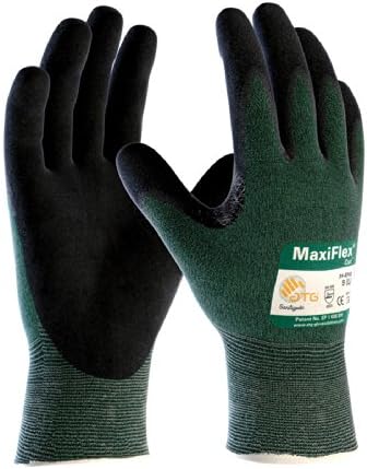 Maxiflex 34-8743 rezani otporni nitril presvučeni radne rukavice sa zelenom pletenom školjkom i premium nitril rukavicom