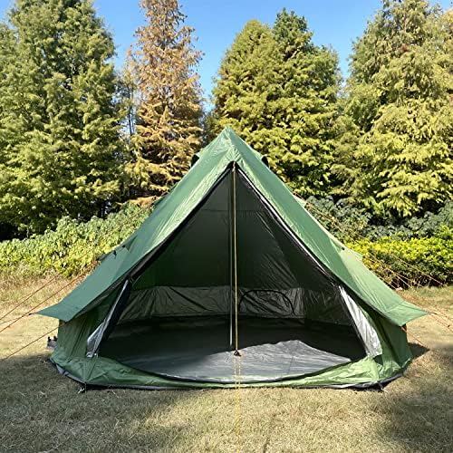 Danchel Outdoor B1 vodootporni glamping šator za 4 osobe obiteljsko kampiranje, vremenske prilike 300D Oxford Bell šator