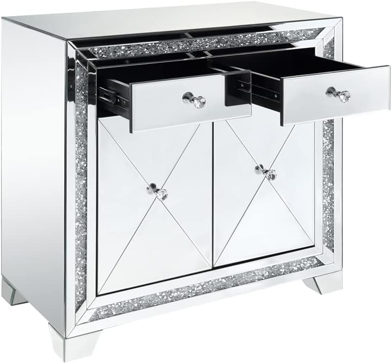 Konzolni stol - - ogledalo i s umjetnim dijamantima
