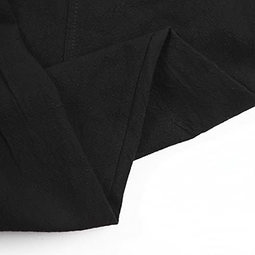 Muške pamučne lanene hlače s džepovima Ljeto opuštene hlače za uklanjanje struka puna dužina harem hlača klasična hipi gaćica