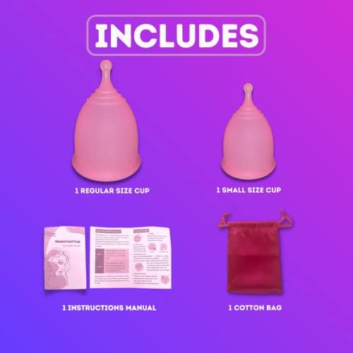 2 Menstrualne Čašice Idealne Su Za Žene S Obilnim I Laganim Menstruacijama. Silikonska alternativa tamponima. Fleksibilne