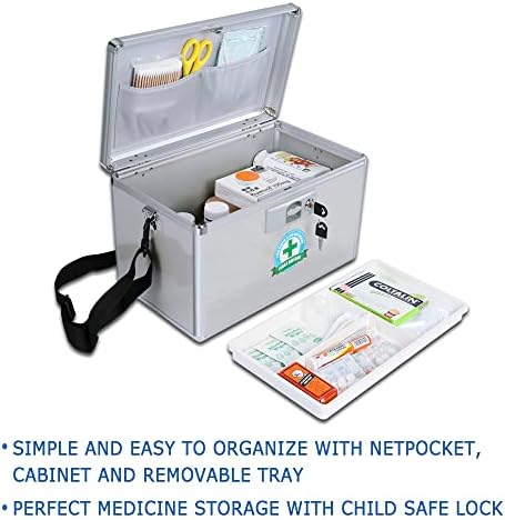 Hewei izdržljivi prazan lijek kutija za skladištenje okvira za skladištenje za pohranu prijenosna zaključavanje s uklonjivim